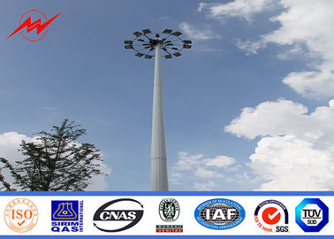 จีน Power Plants Lighting Conical 36m Square Light High Mast Pole With Auto Racing System ผู้ผลิต