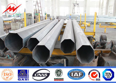 จีน 10m HDG Tapered Galvanised Steel Pole for 11kv Power Transmission / Square ผู้ผลิต