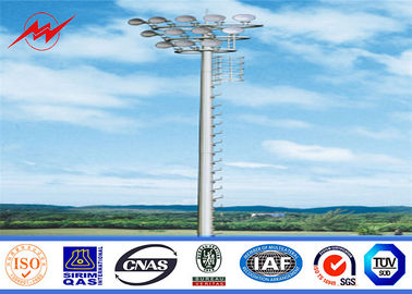 จีน Outdoor 25M Galvanzied High Mast Pole with 6 lights for airport lighting ผู้ผลิต