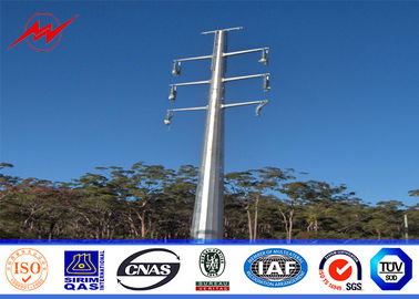 จีน 20M 16KN 4mm thikcness Steel Utility Pole for electrical power line with white powder coating ผู้ผลิต