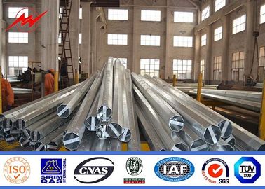 จีน Round 35FT 40FT 45FT Distribution Galvanized Tubular Steel Pole For Airport ผู้ผลิต