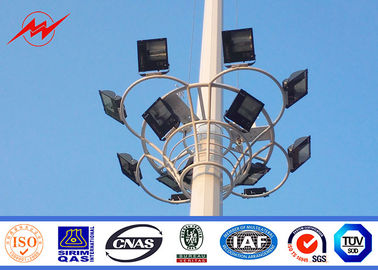 จีน Outside Parking Lot Bitumen High Mast Tower 3mm 25m with Round Lamp Panel ผู้ผลิต