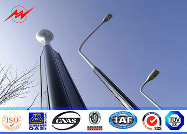 จีน 10m Conical Tapered Parking Lot Light Pole , Square Exterior Light Poles ผู้ผลิต