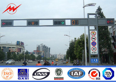 จีน Q235 Frame polygonal / Round Highway Road Sign Board With Single Arm ผู้ผลิต