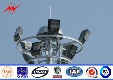 จีน 4 Sections 10mm High Mast Light Pole For Flyovers Stations City Squares ผู้ผลิต