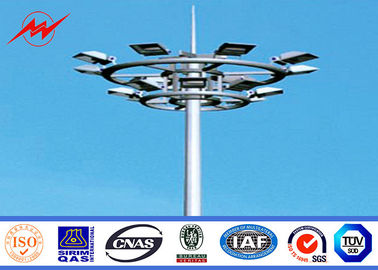 จีน Airport 45M Powder Coatin High Mast Pole 6 Lights For Seaport Lighting ผู้ผลิต