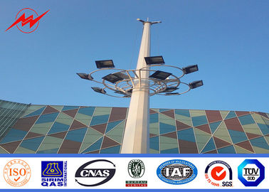 จีน Stadium Lighting 36.6 Meters Galvanized High Mast Light Pole With 600kg Raising System ผู้ผลิต