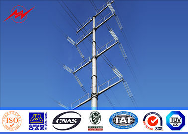 จีน Class 1 Electrical Power Pole 5mm Thickness Galvanization For 69kv Transmission Pole ผู้ผลิต