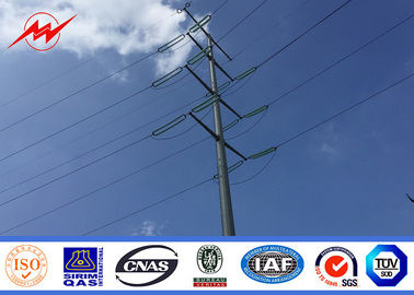 จีน 11m 10kn Electrical Power Poles Galvanized Steel Poles With Cross Arm ผู้ผลิต