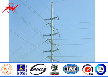 จีน 18m Outdoor Galvanizatiom Electric Power Pole 10kv To 220kv Power Capacity ผู้ผลิต