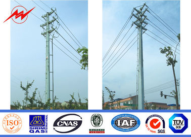 จีน ISO 12m 3mm Thickness Galvanized Steel Pole For Tranmission Line ผู้ผลิต