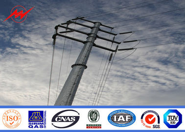 จีน 3mm Thickness Overhead Line Steel Power Poles 35FT Transmission Line Poles ผู้ผลิต