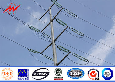 จีน 10-500kv Electrical Galvanized Steel Pole / durable transmission line poles ผู้ผลิต