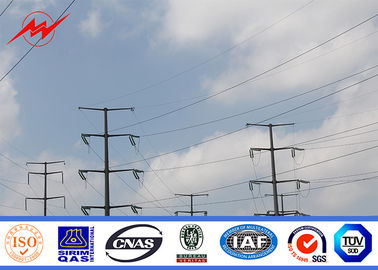 จีน 69 kv 75 FT Galvanized Steel Transmission Poles Electrical Power Pole 1mm - 30mm ผู้ผลิต