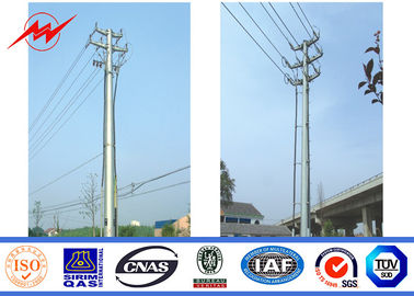 จีน ISO Approval Single Circuit Galvanized Steel Power Pole 25 M 6mm Power Line Pole ผู้ผลิต