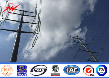 จีน 12m Galvanized Steel Utility Power Poles Large Load For Power Distribution Equipment ผู้ผลิต