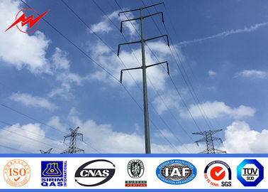 จีน ASTM A123 220KV 12M Multi Side Bitumen Galvanised Steel Poles For Power Distribution ผู้ผลิต
