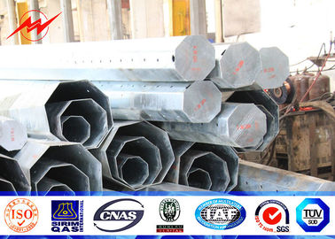 จีน Octagonal Shape Galvanized Steel Electric Pole 10M 5KN Load Steel Transmission Poles ผู้ผลิต