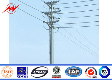 จีน Outdoor Galvanized Steel Transmission Line Poles 15M 15 KN 355 Mpa Yield Strength ผู้ผลิต