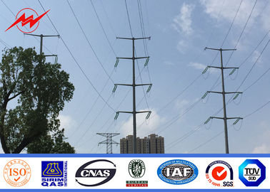 จีน Powder Coating Electrical Steel Transmission Line Poles 355 Mpa Yield Strength ผู้ผลิต