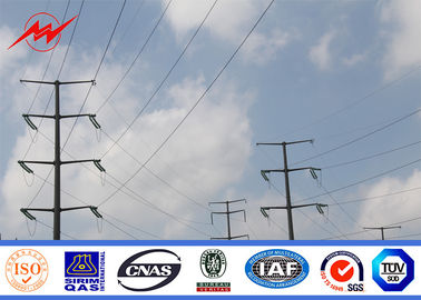 จีน Hot Dip Galvanized Electrical Power Pole AWS D 1.1 69kv Transmission Line Poles ผู้ผลิต