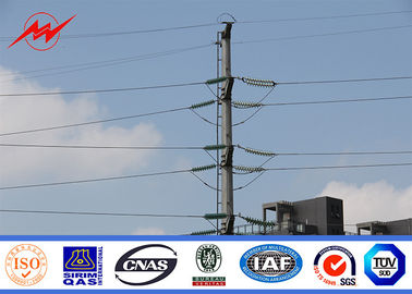 จีน 11m Conical Octagonal Electrical Utility Poles For 69 kv Powerful Transmission Line ผู้ผลิต