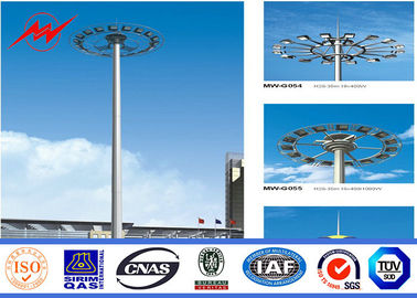 จีน 15 - 30 M Q345 Steel Tubular Pole Stadium High Mast Lighting Pole With 16 Lights ผู้ผลิต