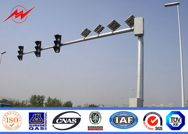 จีน Galvanized Durable 8m Standard Traffic Light Pole With Double Arm / Single Arm ผู้ผลิต