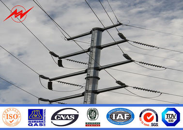 จีน Bitumen 16M 5 KN Electrical Power Pole For Double Circuit Transmission Line ผู้ผลิต