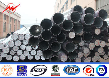 จีน 11M 2.5KN Octagonal Galvanized Steel Pole Bitumen Surface 34.5 KV Power Line Pole ผู้ผลิต