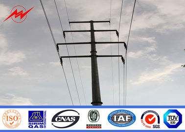 จีน 69kv Round Tapered Steel Utility Pole / Electric Light Pole For Electrical Transmission ผู้ผลิต
