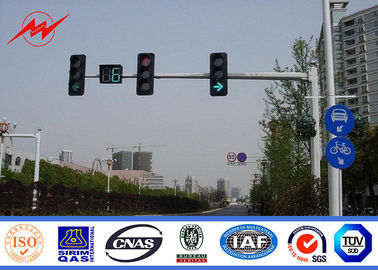 จีน 6.5m Height High Mast Poles / Road Lighting Pole For LED Traffic Signs , ISO9001 Standard ผู้ผลิต
