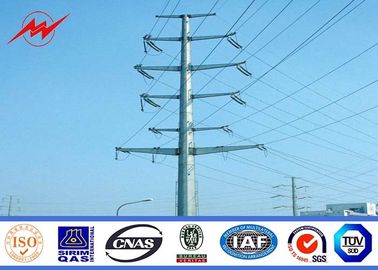 จีน 18m Galvanized Electric Transmission Line Poles Metal Utility Line Octagonal ผู้ผลิต