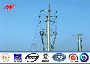 จีน 14m Tapered Steel Utility Pole Structures Power Pole With Climbing Ladder Protection ผู้ผลิต