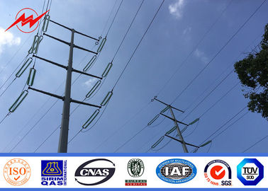 จีน Electrical Steel Power Pole Metal Power Poles For 10M 33kv Transmission Line ผู้ผลิต