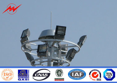 จีน octagonal steel galvanization high mast light pole with platform 20 - 50 metres ผู้ผลิต
