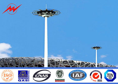 จีน 40M Outdoor Hot Dip Galvanized High Mast Tower With Rasing system for Stadium Lighting ผู้ผลิต