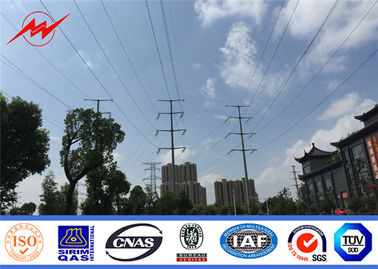 จีน 132kv Power Utility Poles Polygonal Tower Galvanized Steel Electric Pole ผู้ผลิต