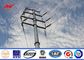 1.1 Safety 17m Height Electrical Power Pole 4.5mm Thickness Galvanised Steel Poles ผู้ผลิต