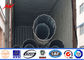 Round 4mm Steel Plate Thickness Galvanized Steel Pole 15m Height Straight Two Sections ผู้ผลิต