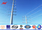 conical 11m  Q235 material electric power pole galvanized single section ผู้ผลิต