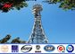 High Voltage Galvanized Steel Electric Monopole Telecommunication Tower ผู้ผลิต