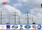 High Voltage 220 KV Double Circuit Electrical Galvanized Steel Pole For Transmission ผู้ผลิต