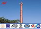 Steel 100ft Mono Pole Mobile Cell Phone Tower / Tapered / Flanged Steel Poles ผู้ผลิต