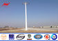 Conical galvanized 25M High Mast Pole with round lantern panel for sport center ผู้ผลิต