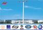 Three sections 20M Octagonal High Mast Pole with platform no electric rasing system ผู้ผลิต