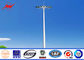 Powder Coating 30M High Mast Pole , Commercial Outdoor Light Poles with Lifting System ผู้ผลิต