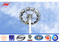 Multi Sided 25m Tunnels High Mast Pole With Lifting System 3 mm Thickness ผู้ผลิต
