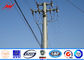 Single Circuit 69kv Galvanized Steel Commercial Light Poles 200mm Length Bitumen ผู้ผลิต