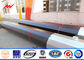 Double Cross Arm Round 69kv 10m joint type Steel Utility Pole Explosion - proof ผู้ผลิต